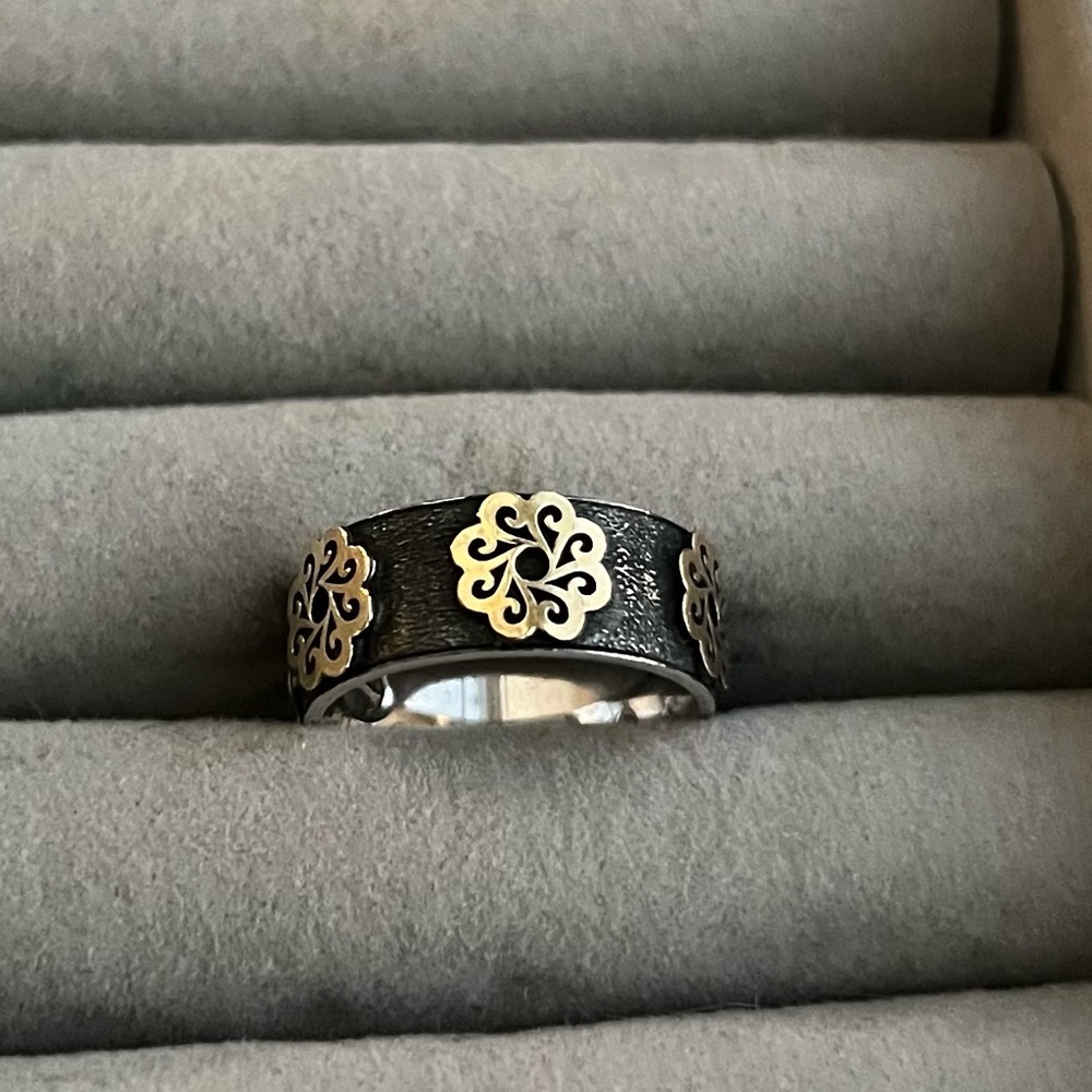 Bohemme Ring 925 sterling silver with 18k laminated yellow gold.